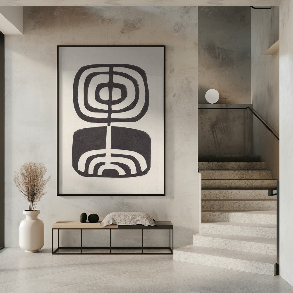 Moderne plant / linosnede | poster