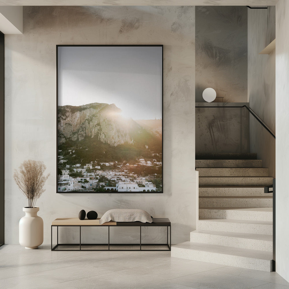 Zonsondergang op Capri | Poster