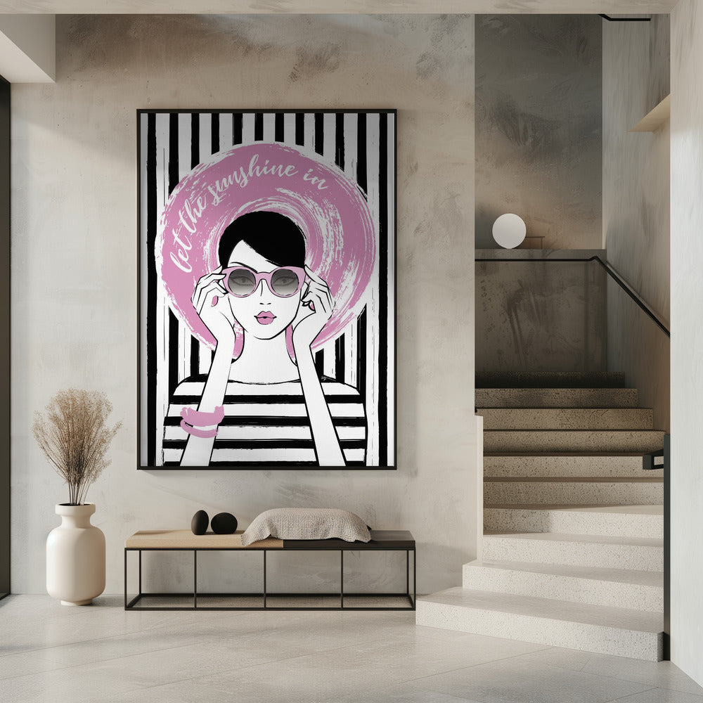 Roze zonnebrillen vibe | Poster