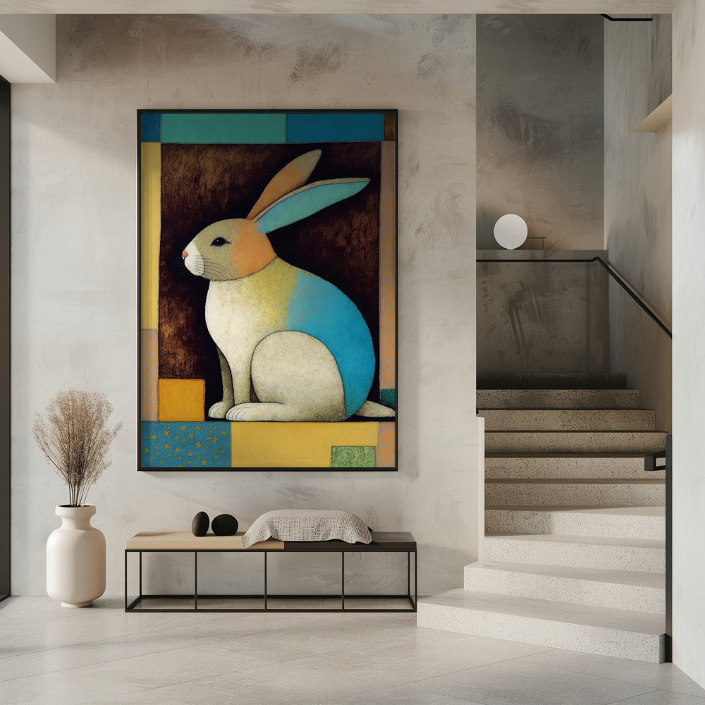 Kleurrijke Konijnendroom | Poster