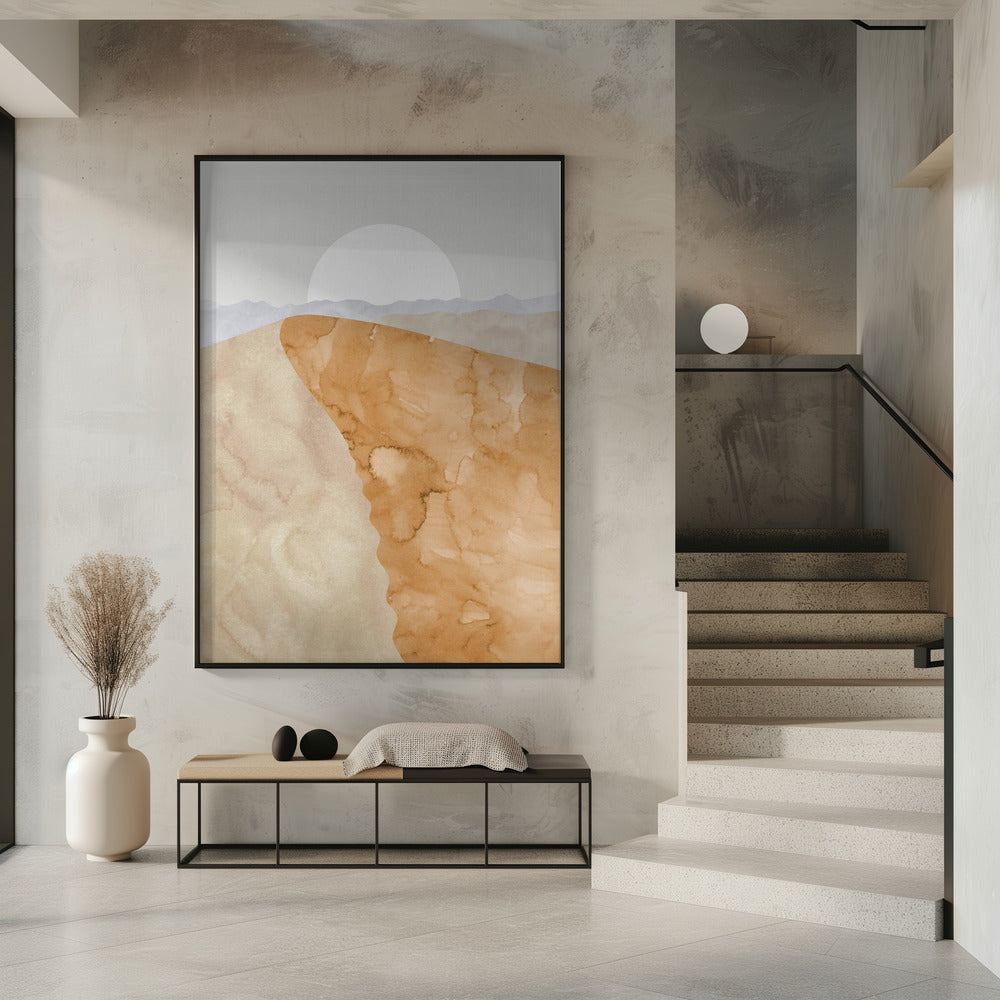 Zandduin en maan | Poster
