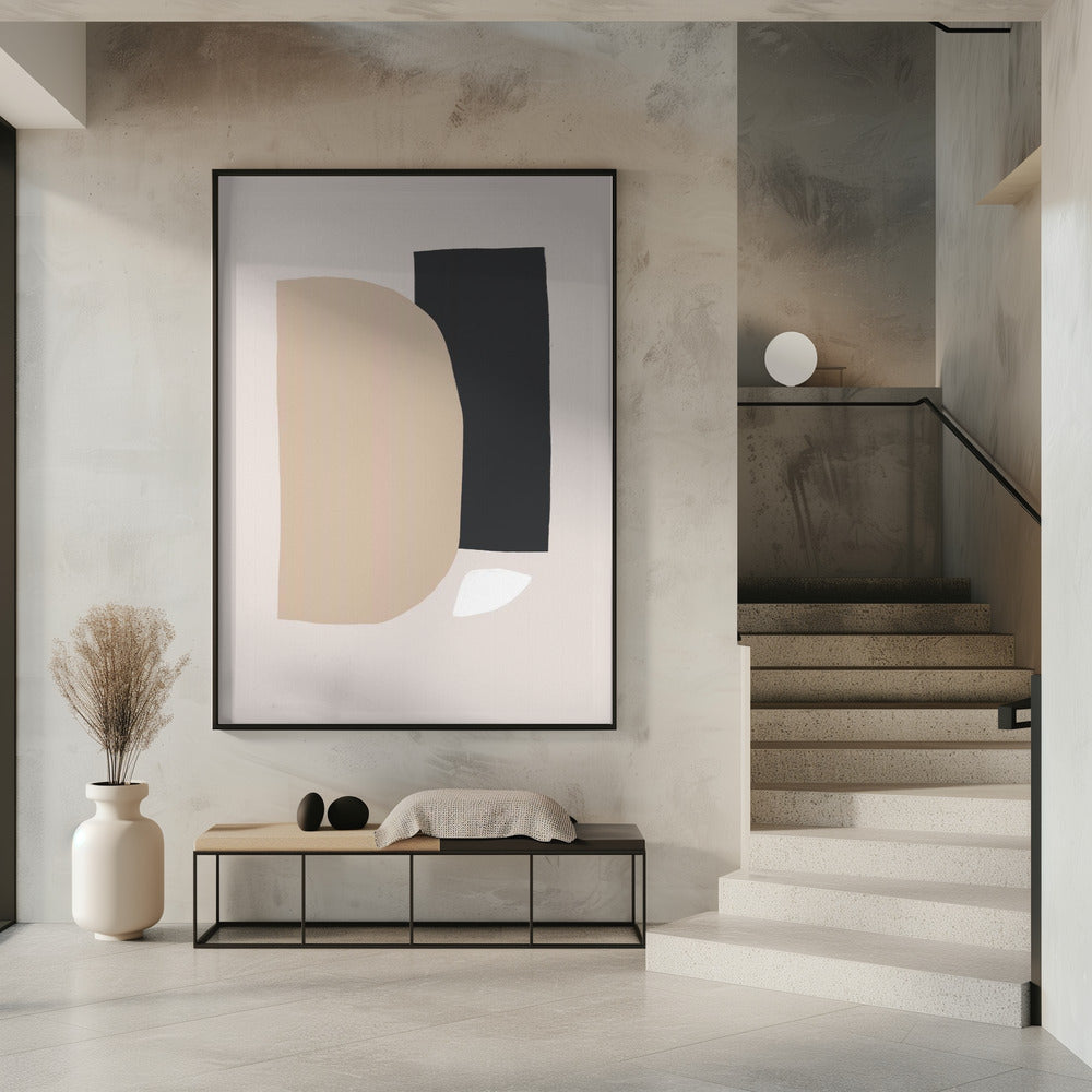 Geometric Shapes In Neutral Tones | Poster