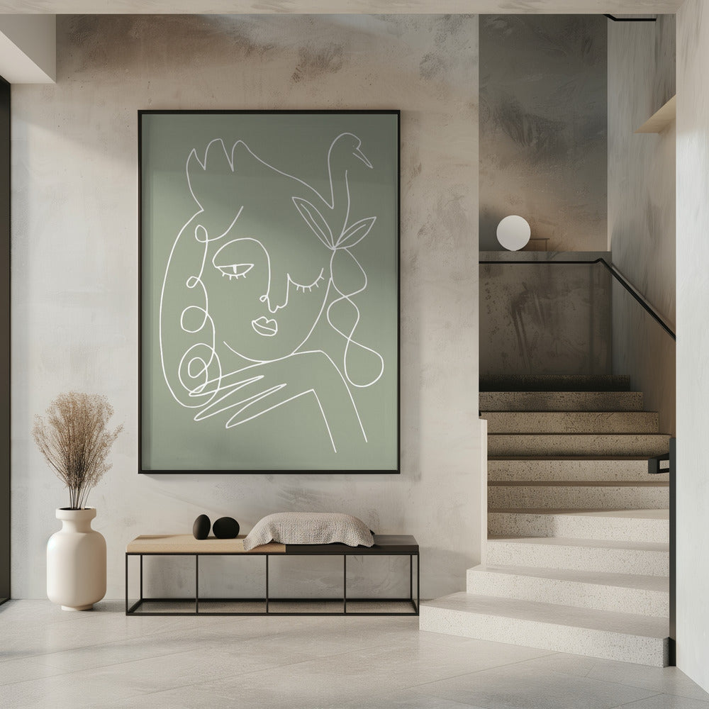 Vrouw Groen | Poster