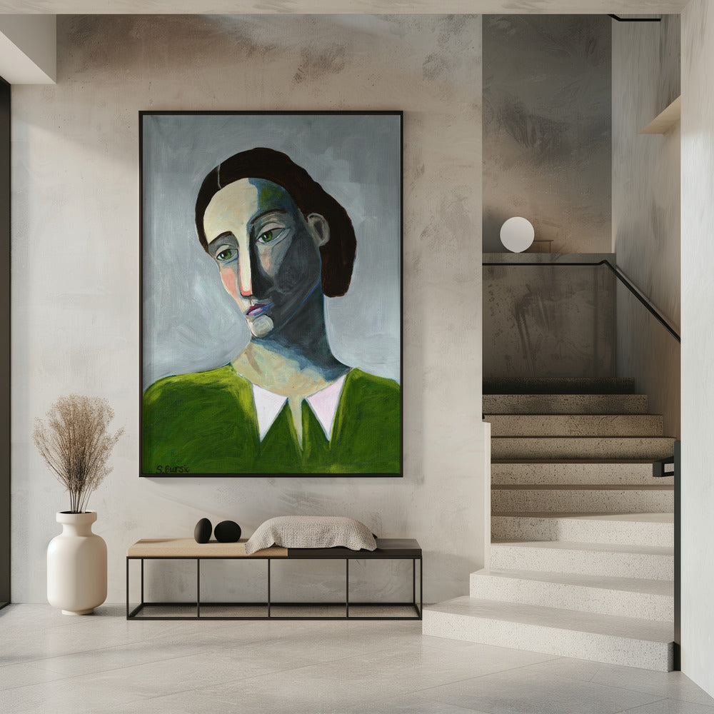 Wachtende vrouw | Poster
