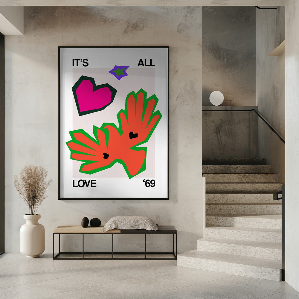Het is allemaal liefde '69 Bird Orange | Poster
