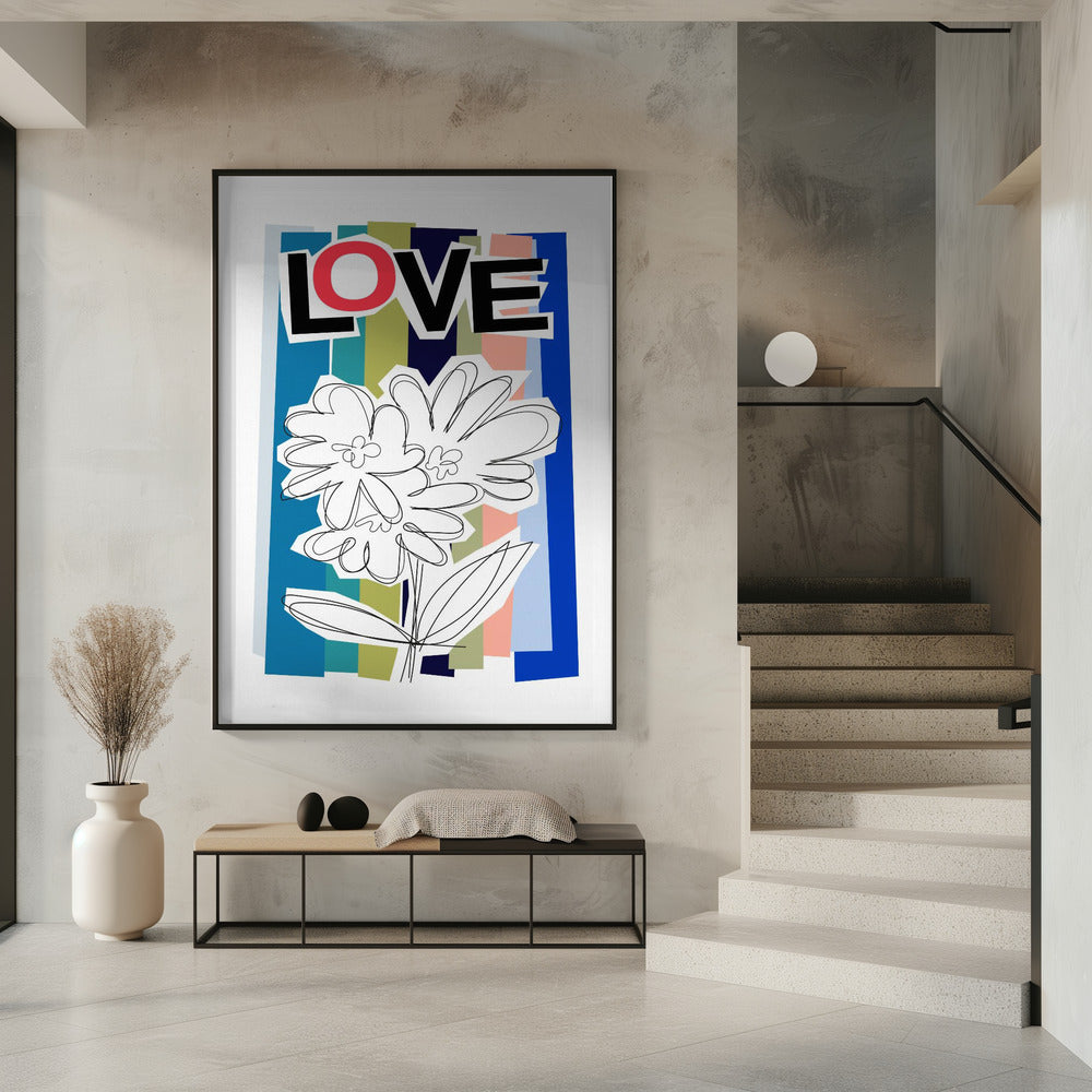 Krabbelbloem Blauw | Poster