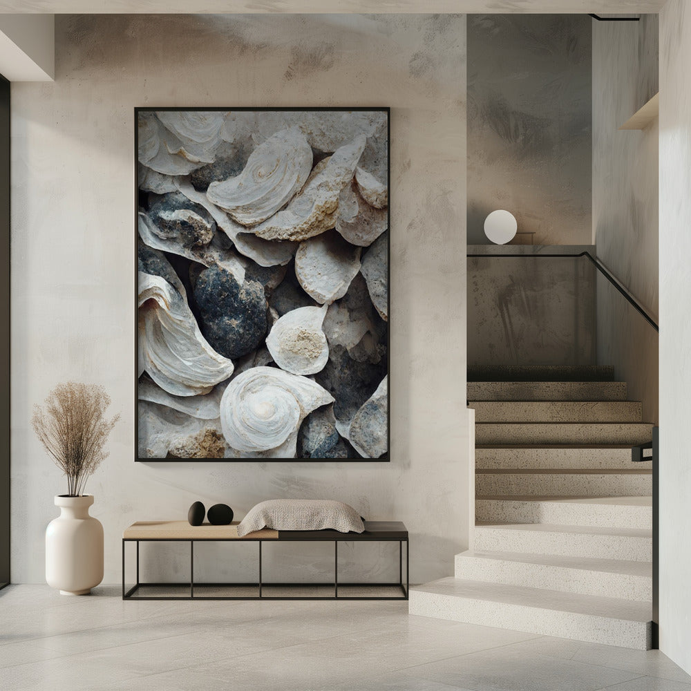 Schelpen en steen | Poster