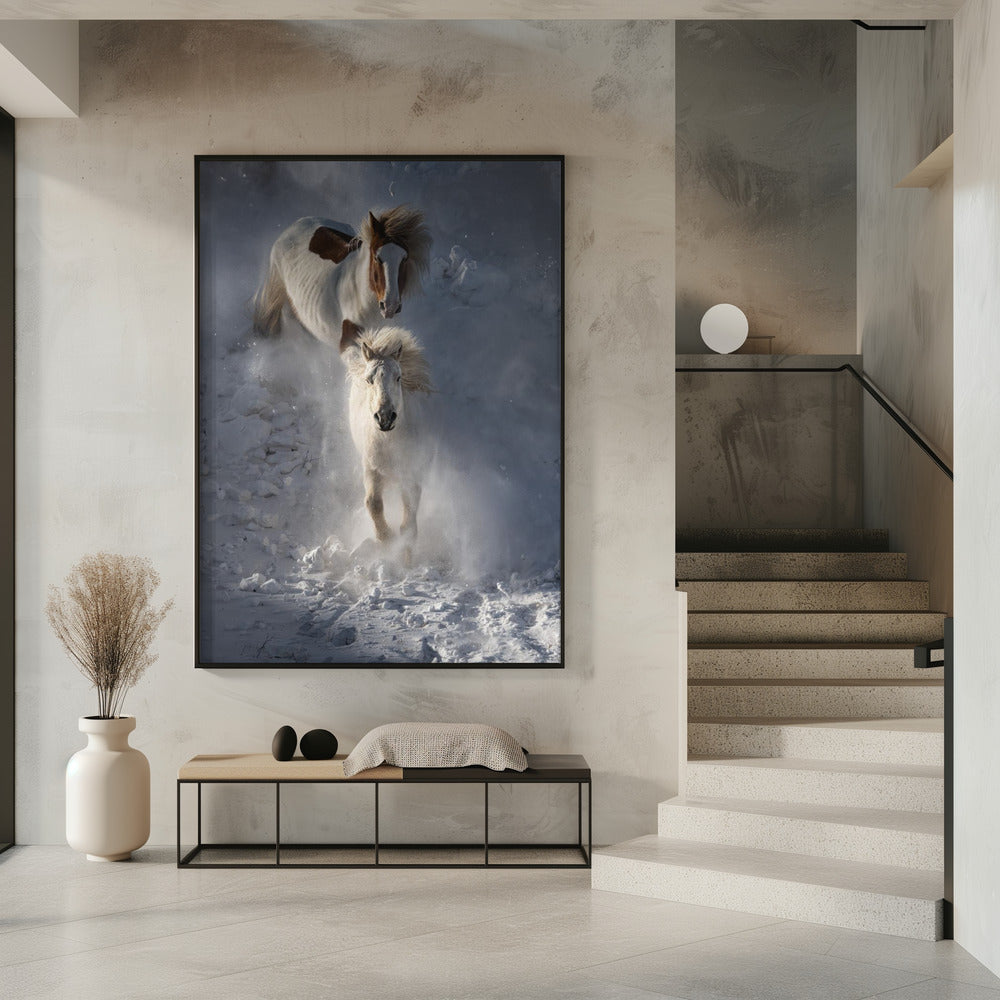 Twee paarden | Poster