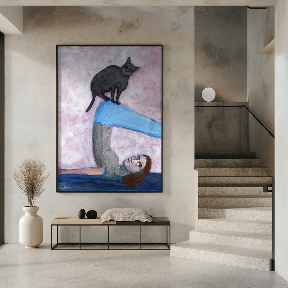 Yoga met mijn kat | Poster