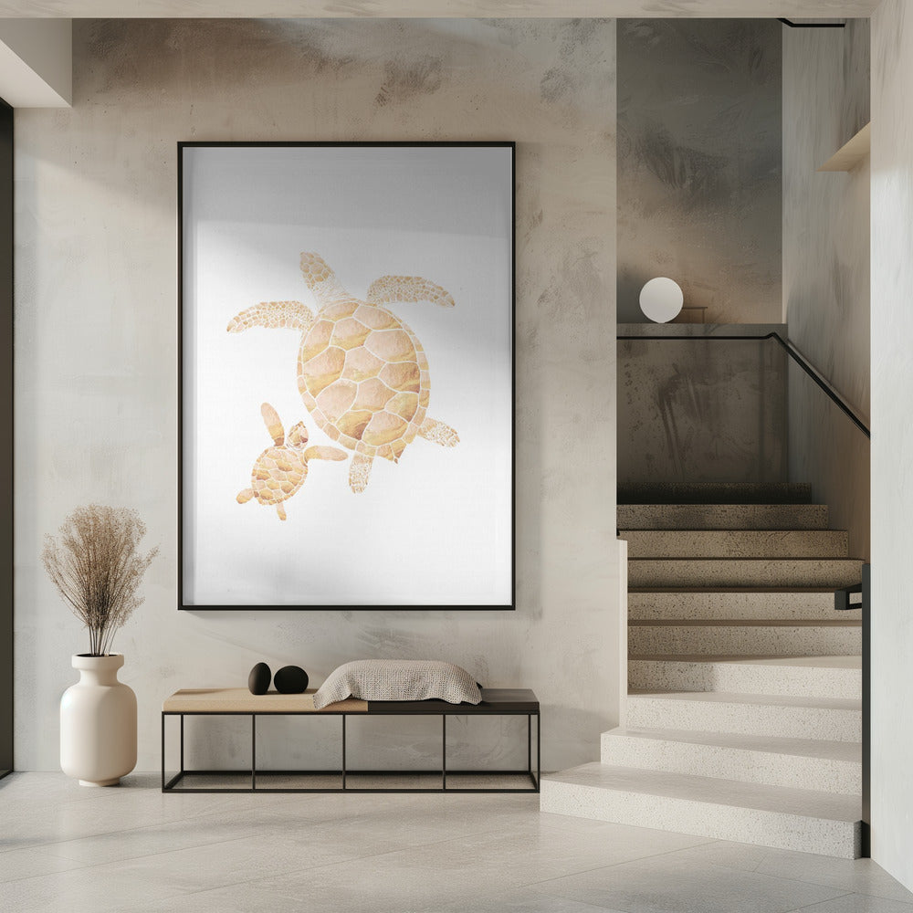 Goudwitte schildpadden | Poster