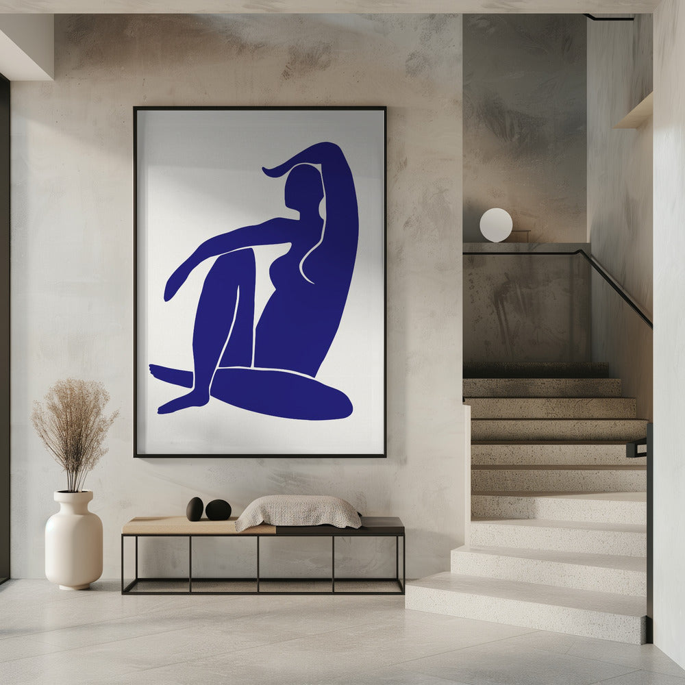 Figuur Blauw | Poster