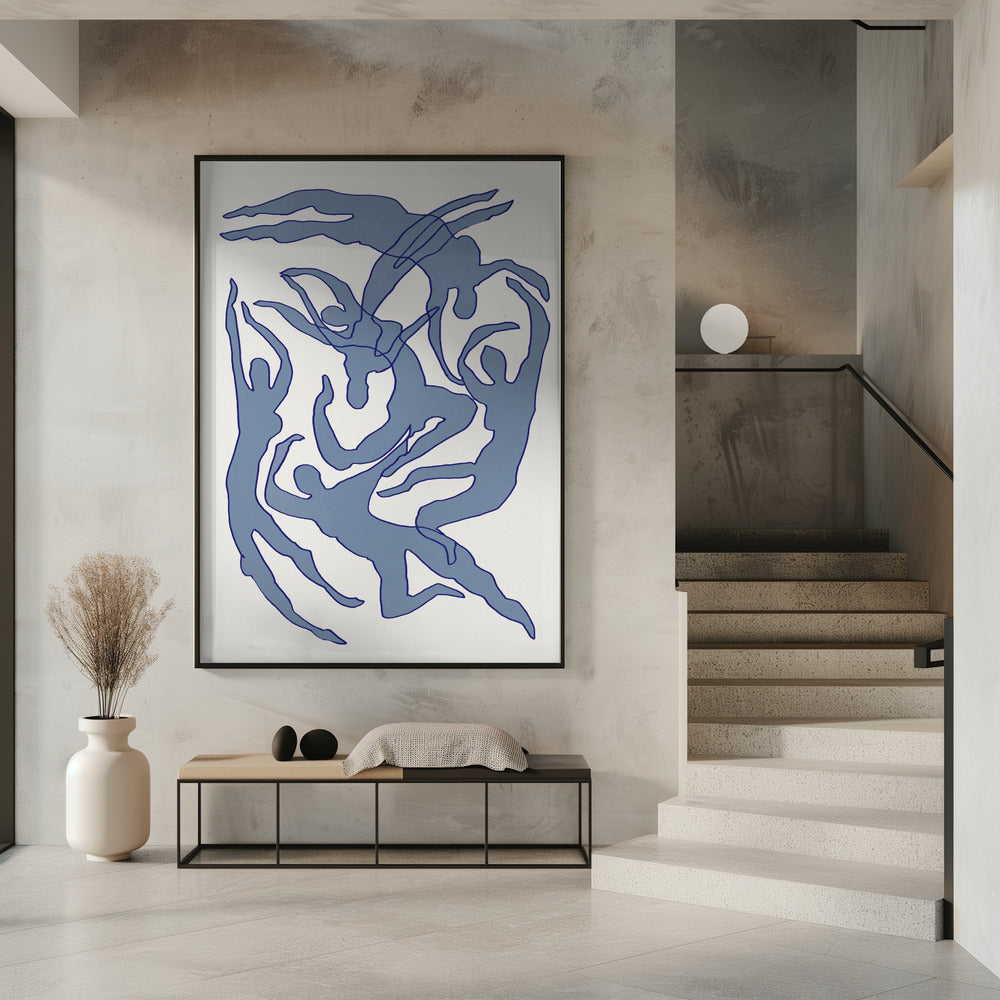 Swimmers Blue | Poster