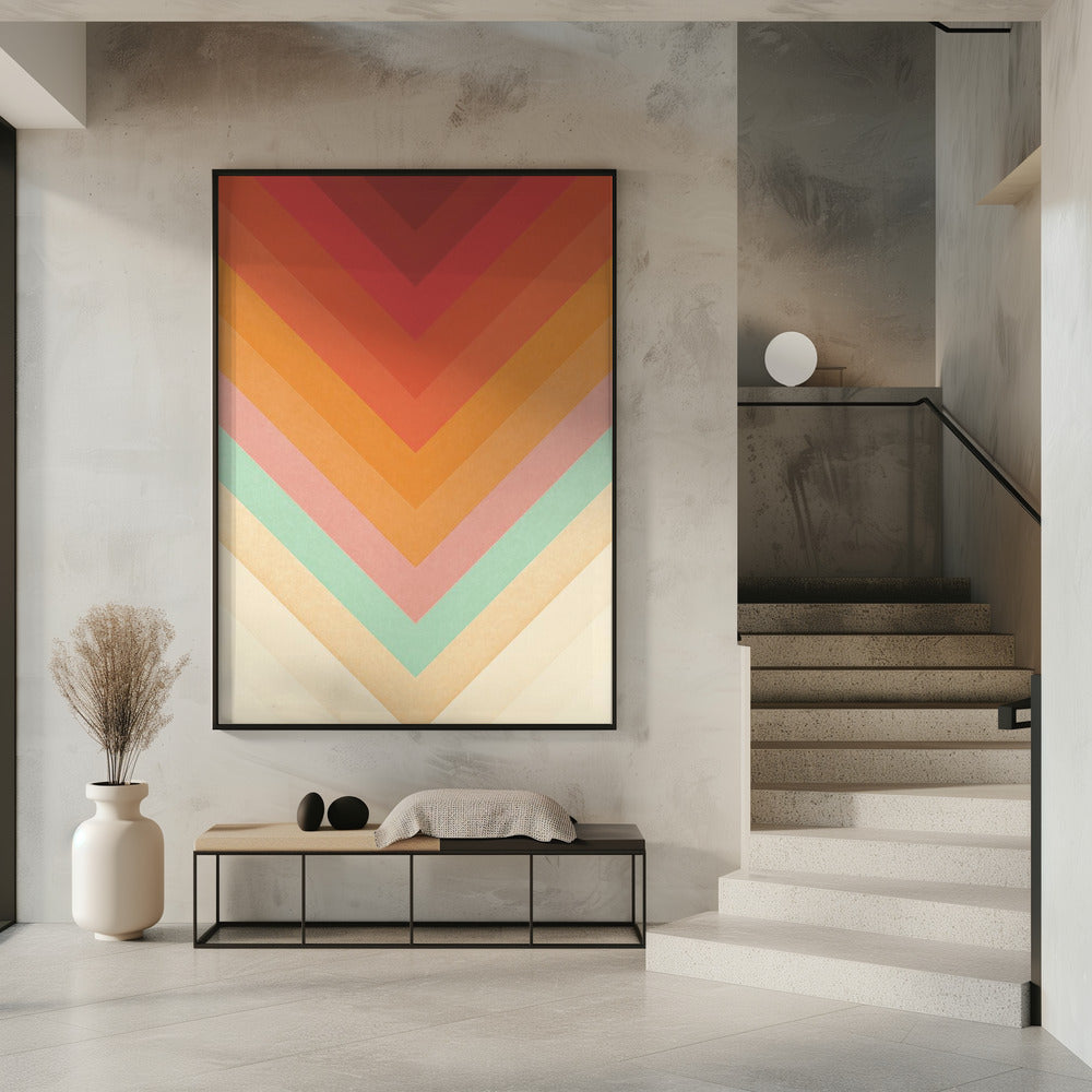 Regenboog Chevrons | Poster