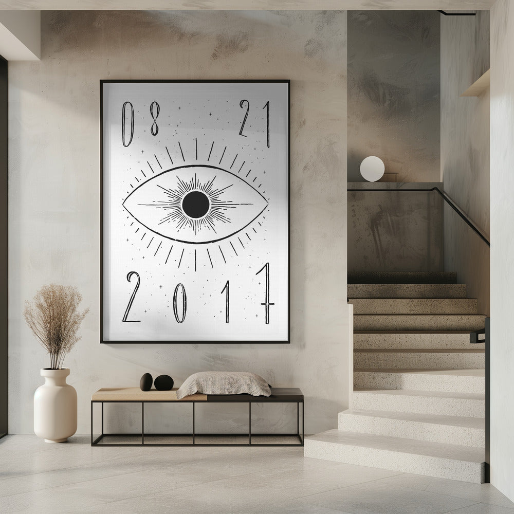 Totale zonsverduistering Wit | Poster