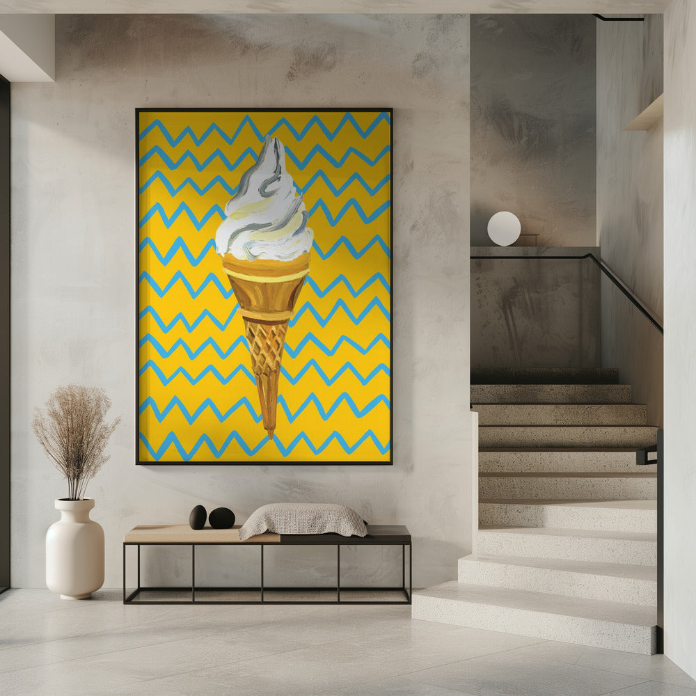 IJs Geel Zigzag | Poster