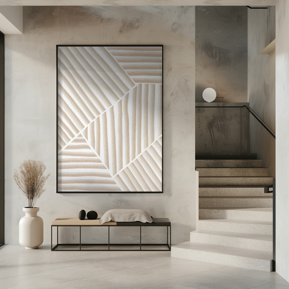 Beige lijnkunst | Poster