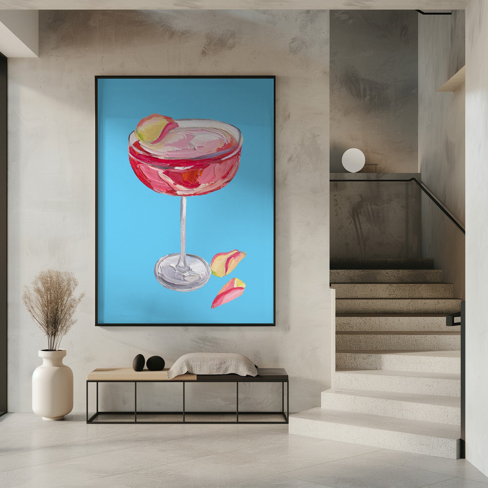 Mousserende rozen gincocktail | Poster