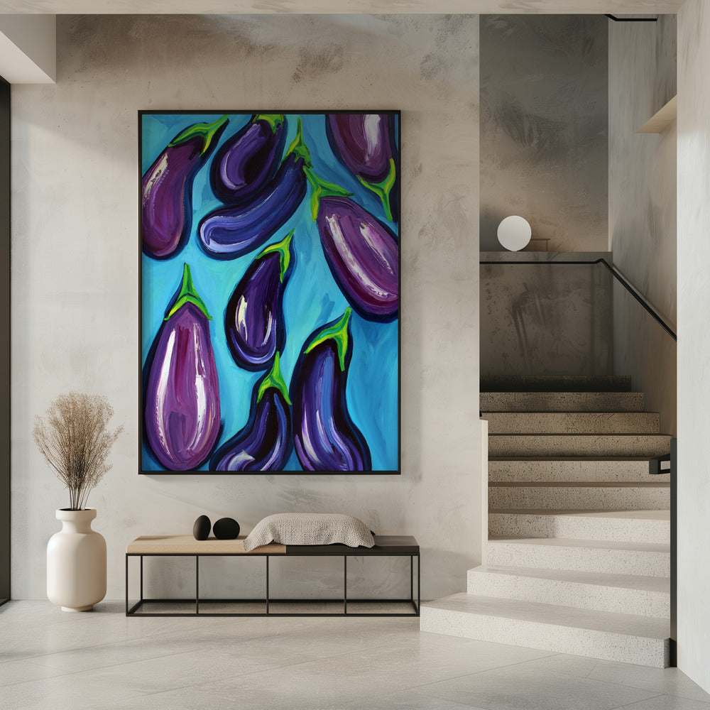Aubergines Regen | Poster