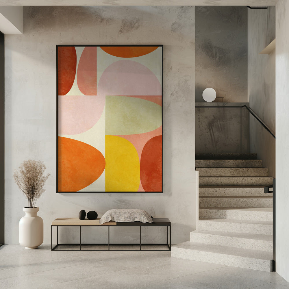Warm Pastel Geometry | Poster