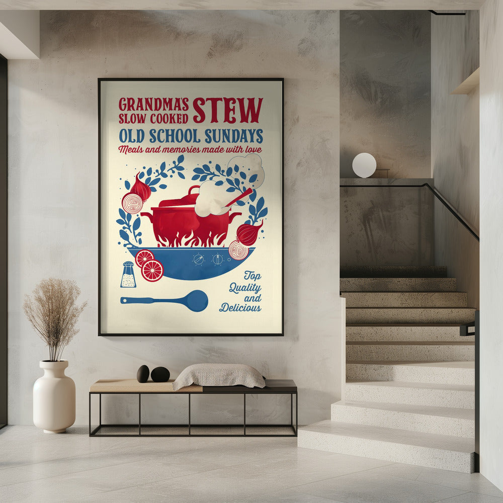 Oma's stoofpot keuken print | Poster