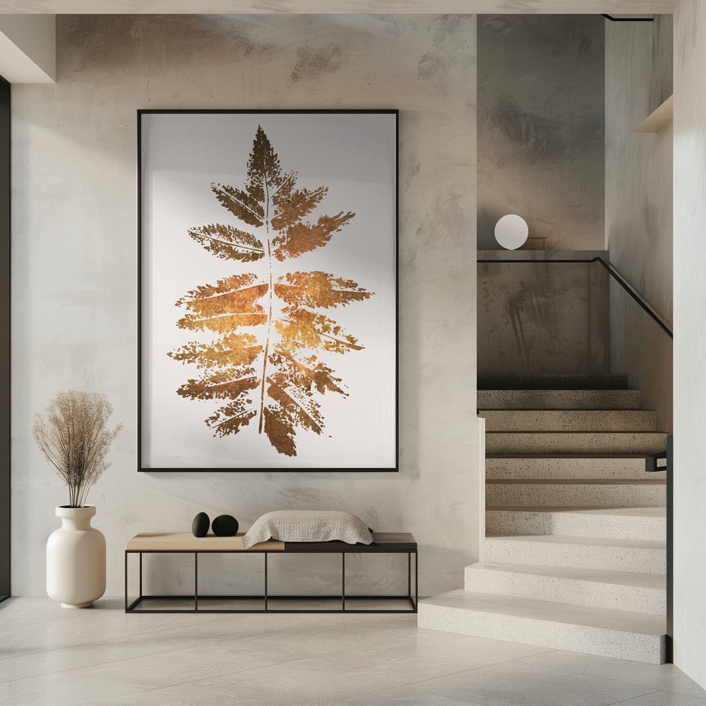 Oak Leaf Print Gold | Poster