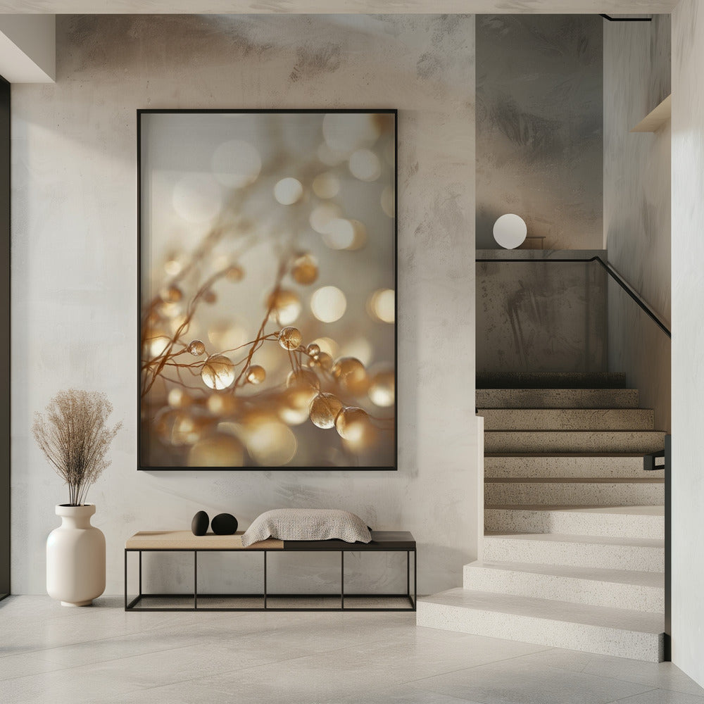 Gouden Glow Druppels | Poster