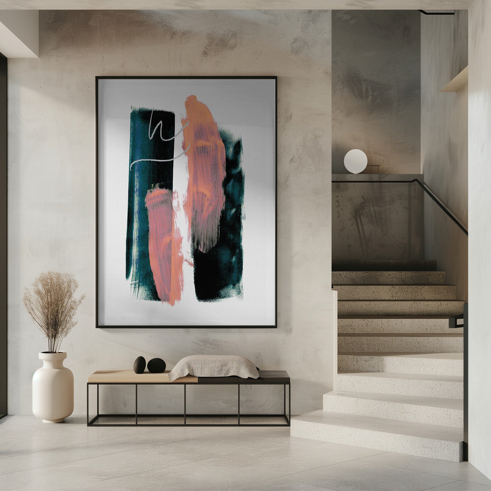 Abstracte penseelstreken 3x A1 | Poster