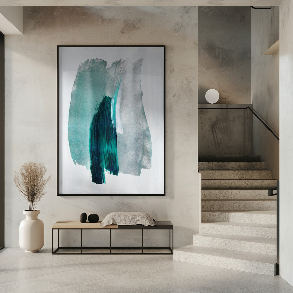 Abstracte penseelstreken 19 | Poster