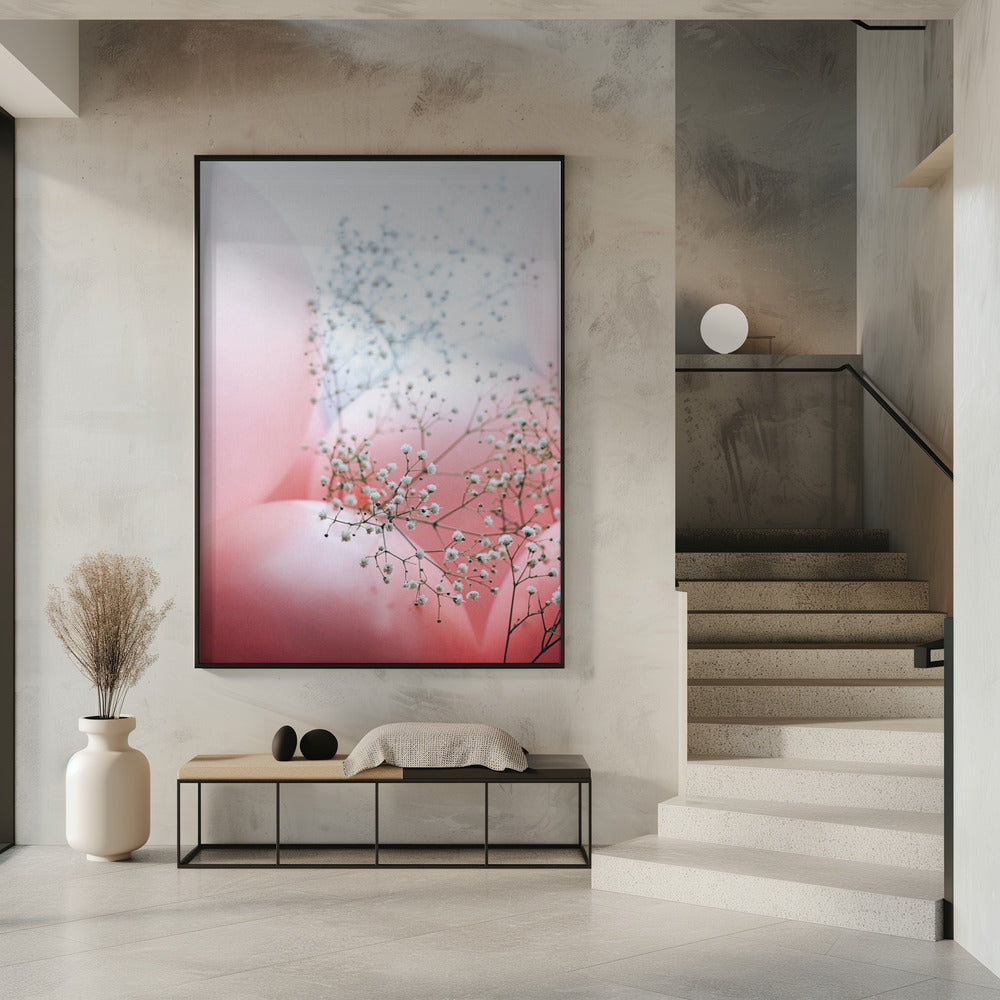 Delicate ballonnen met bloem | Poster