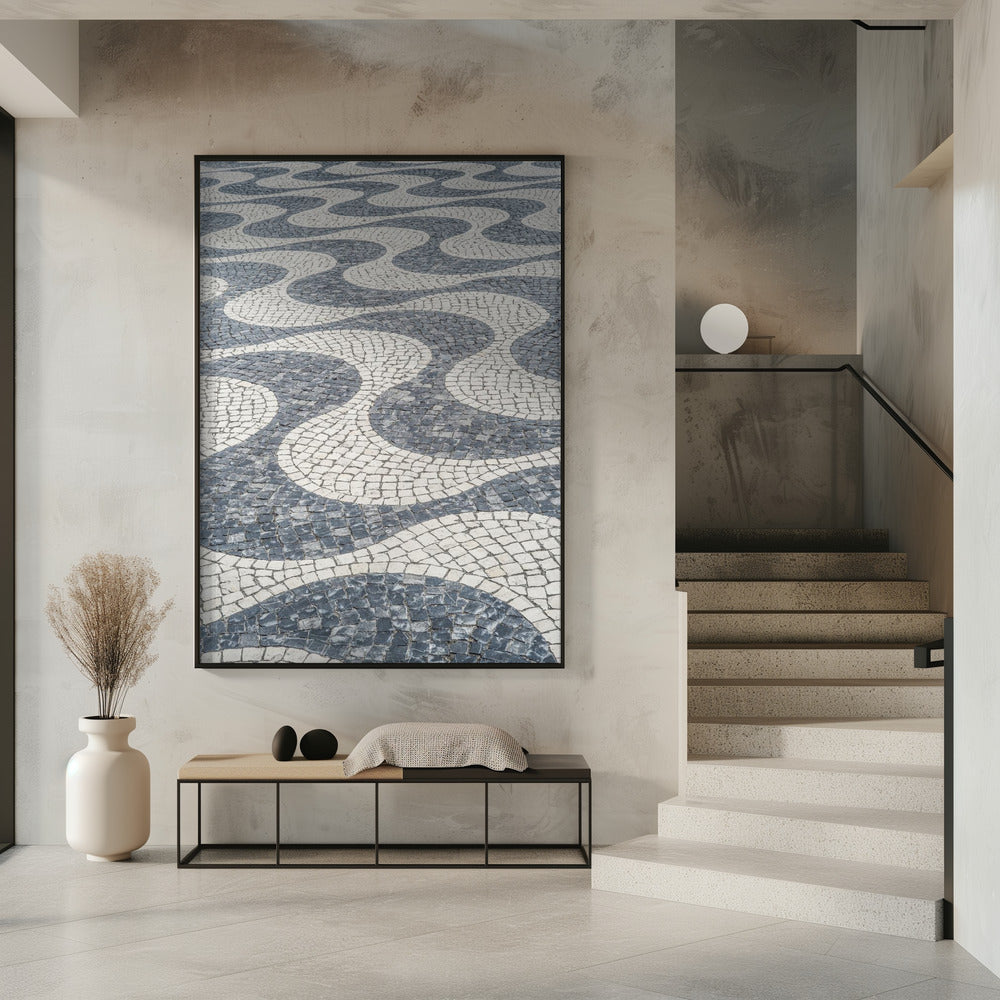 Pad van golvende stenen | Poster