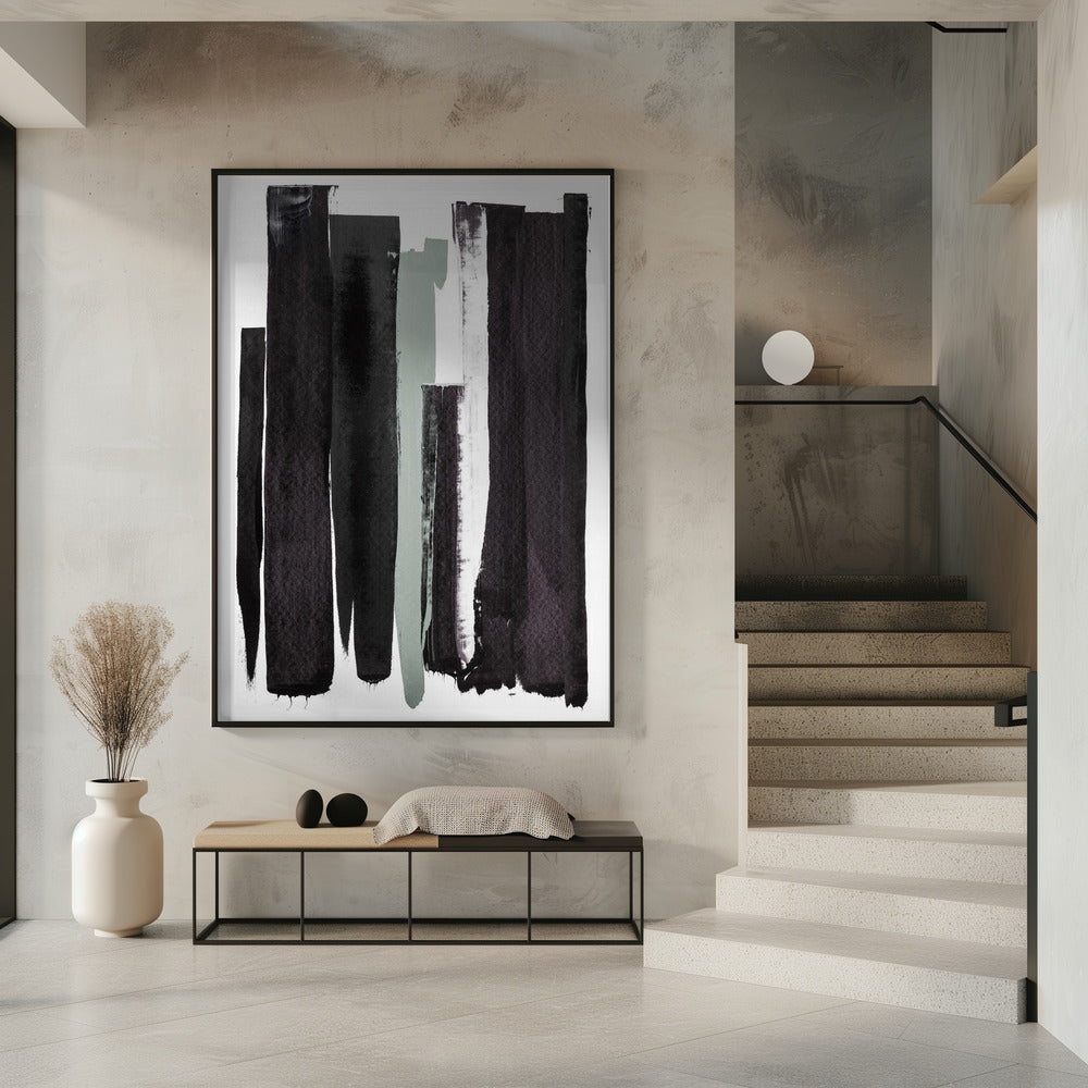 Monochrome strepen | Poster