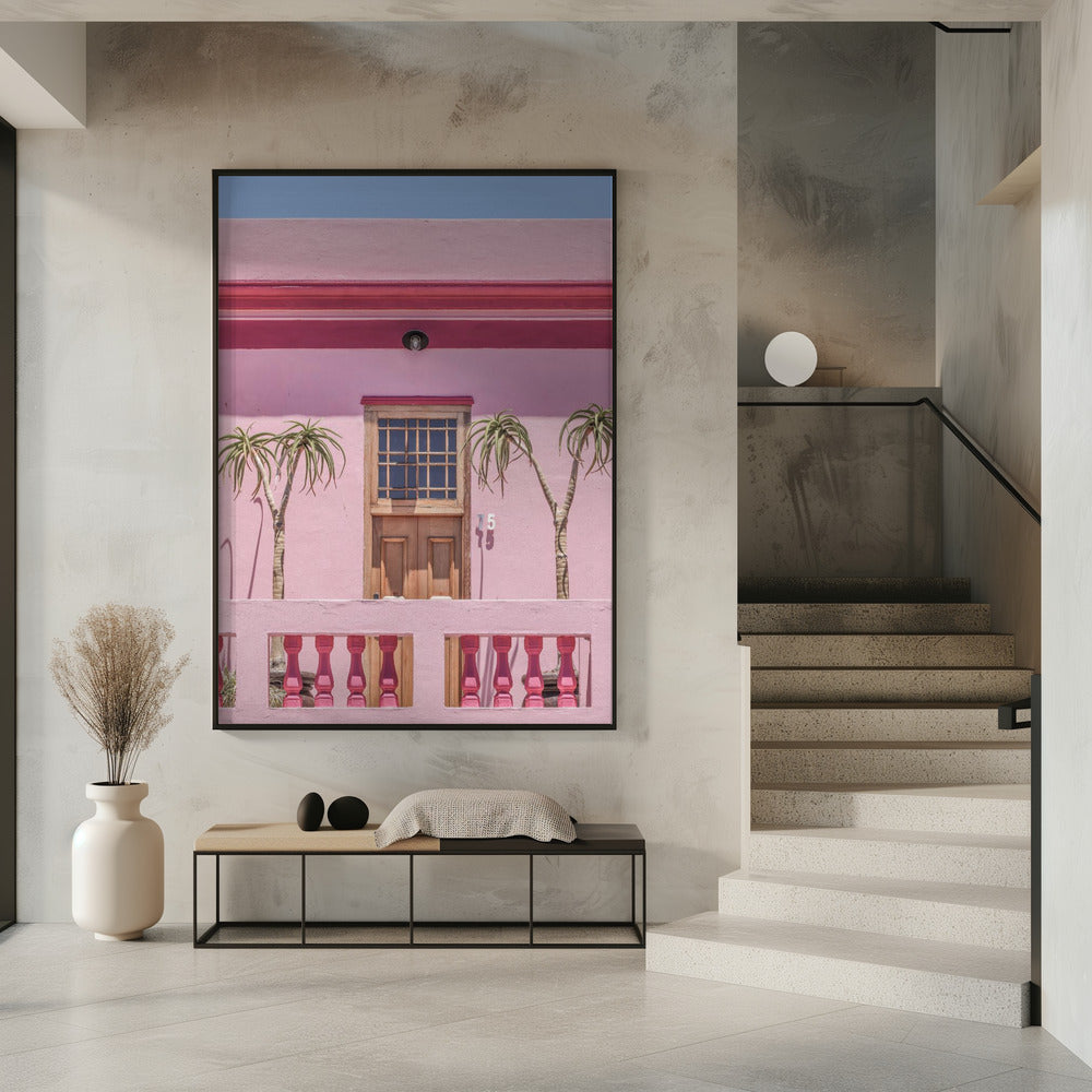 Perzikkleurige gevel | Poster