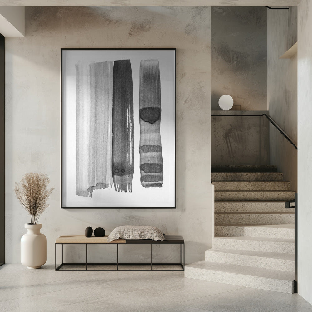Monochrome strepen | Poster
