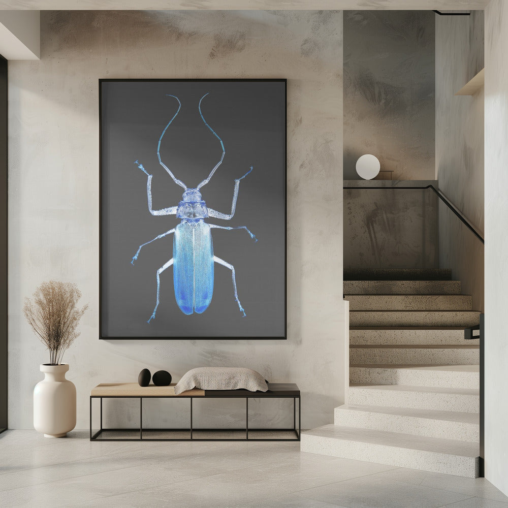 Neon Beetle Elegantie | Poster