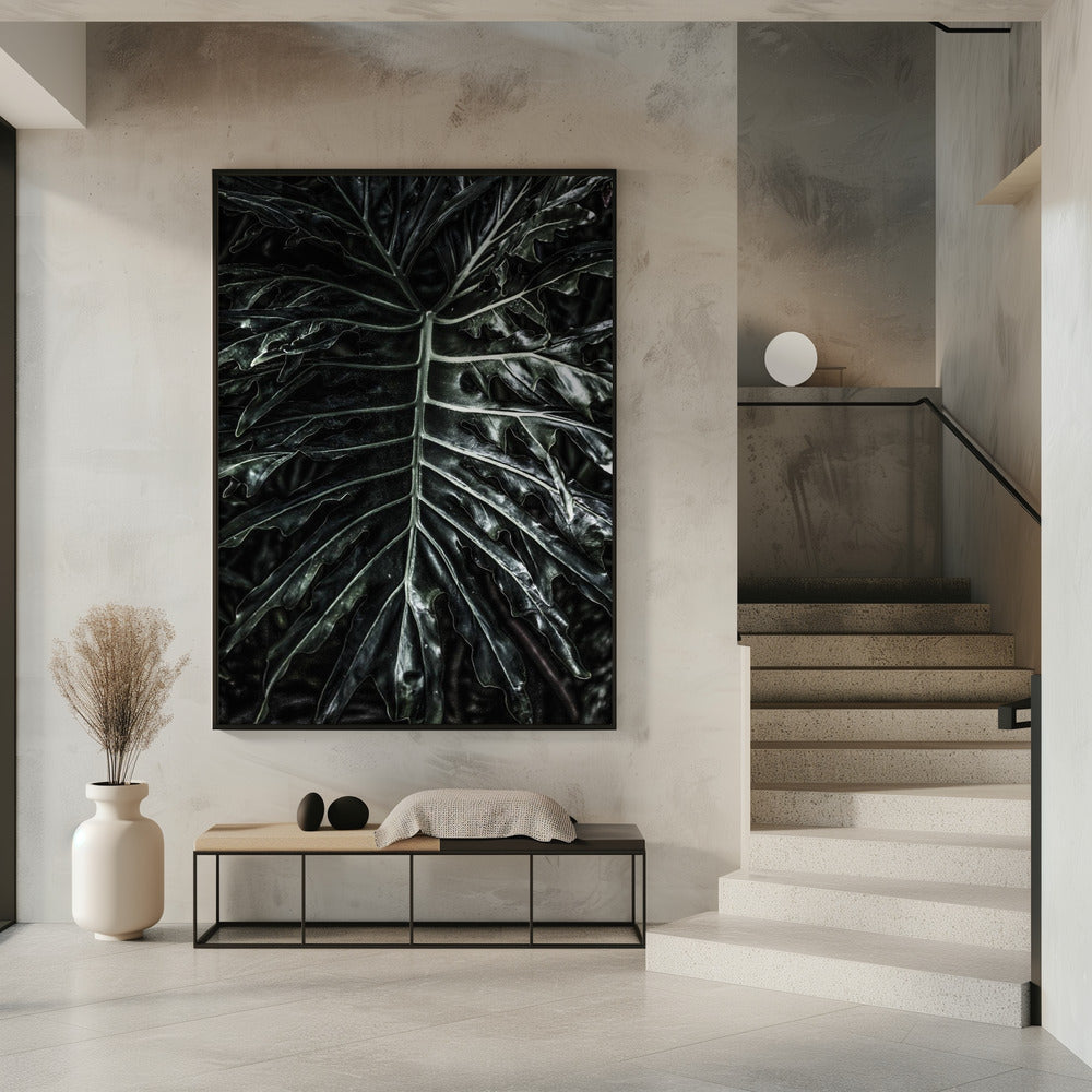 Donkere blad elegantie | Poster