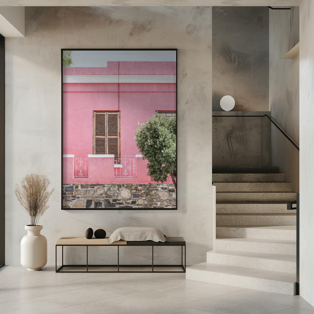 Roze gevel sereniteit | Poster