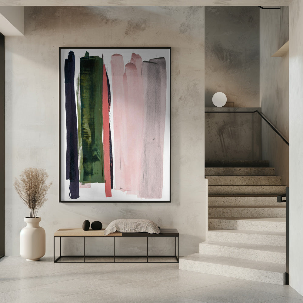 Verticale penseelstreken | Poster