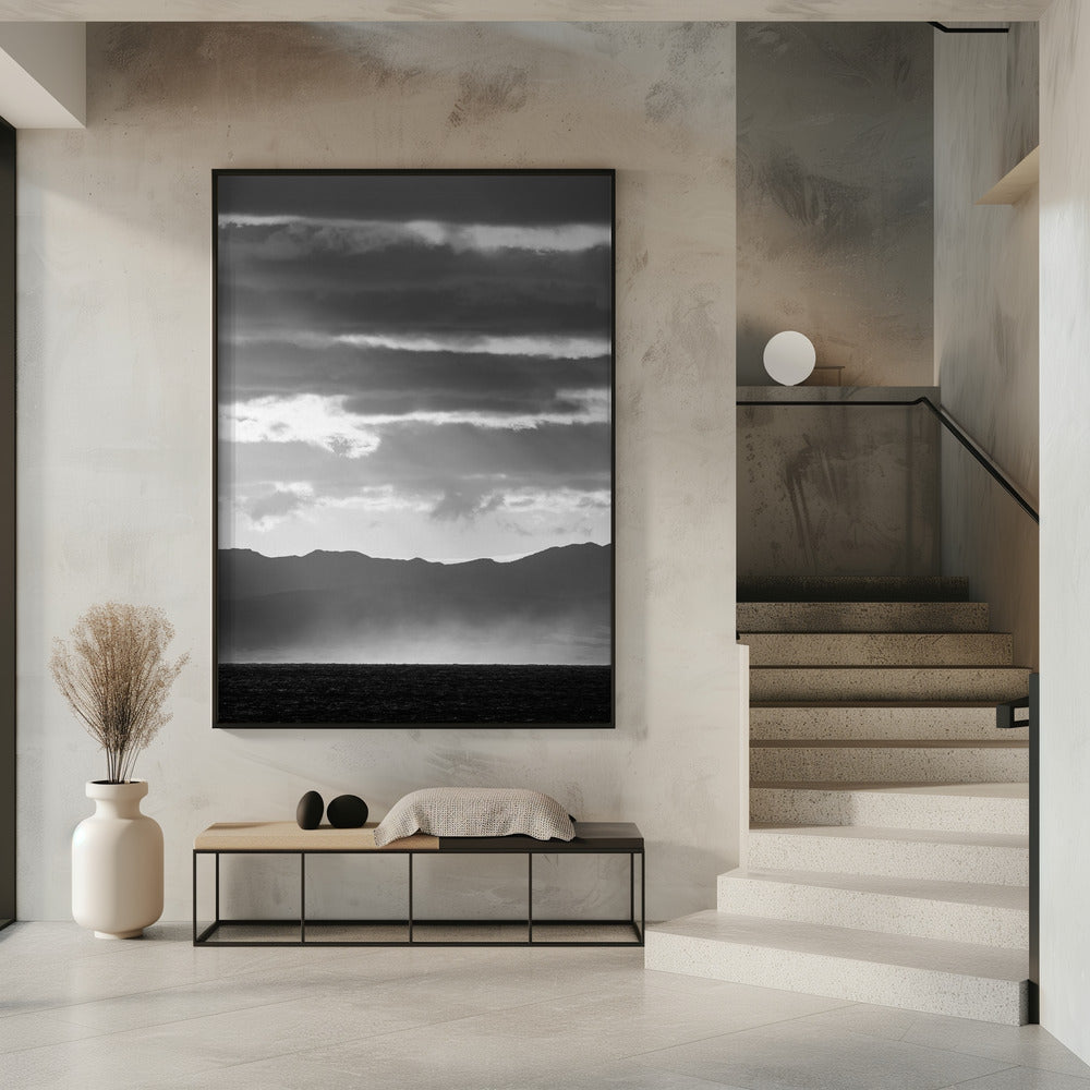 Zwart-wit landschap | Poster