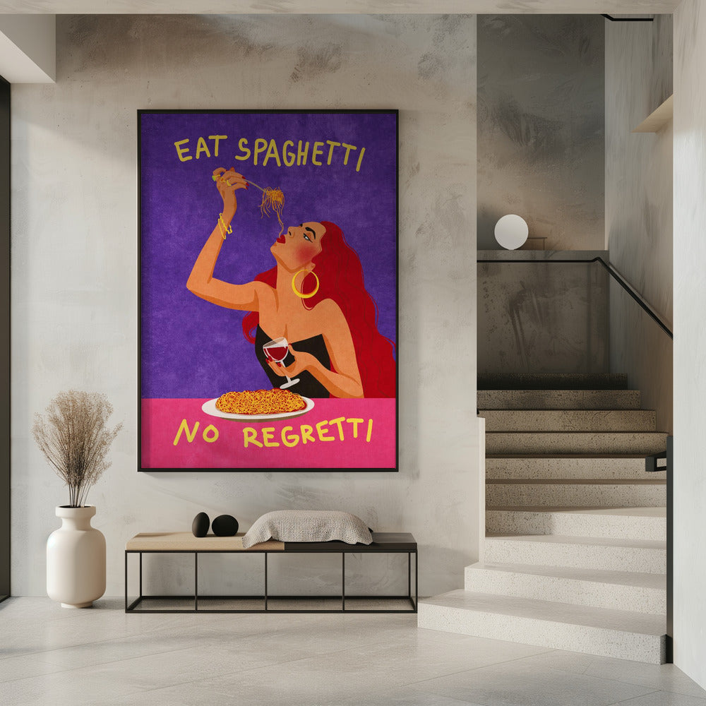 Eet spaghetti zonder spijt | Poster