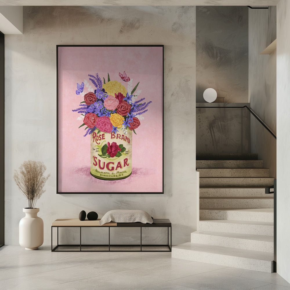 Flowers In a vintage Can | Poster