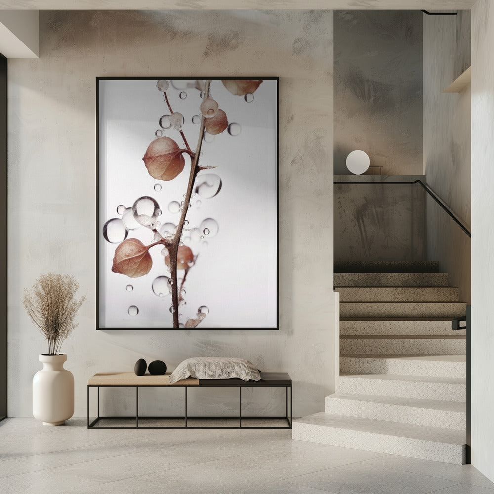 Bubbels en bloemen | Poster