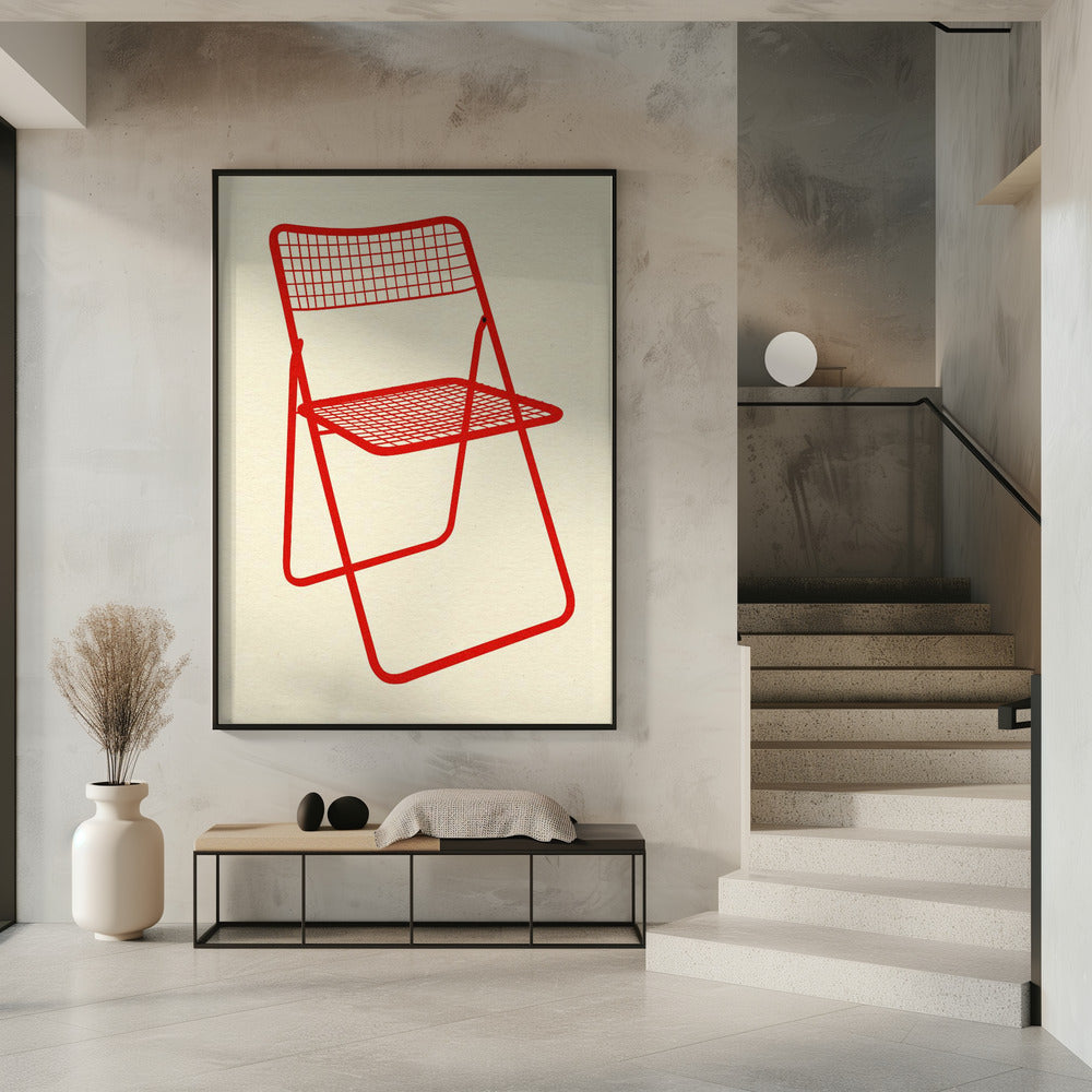 Ted Net Stoel Rood | Poster