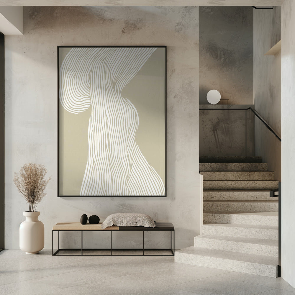 Vloeiende lijnen canvas | poster