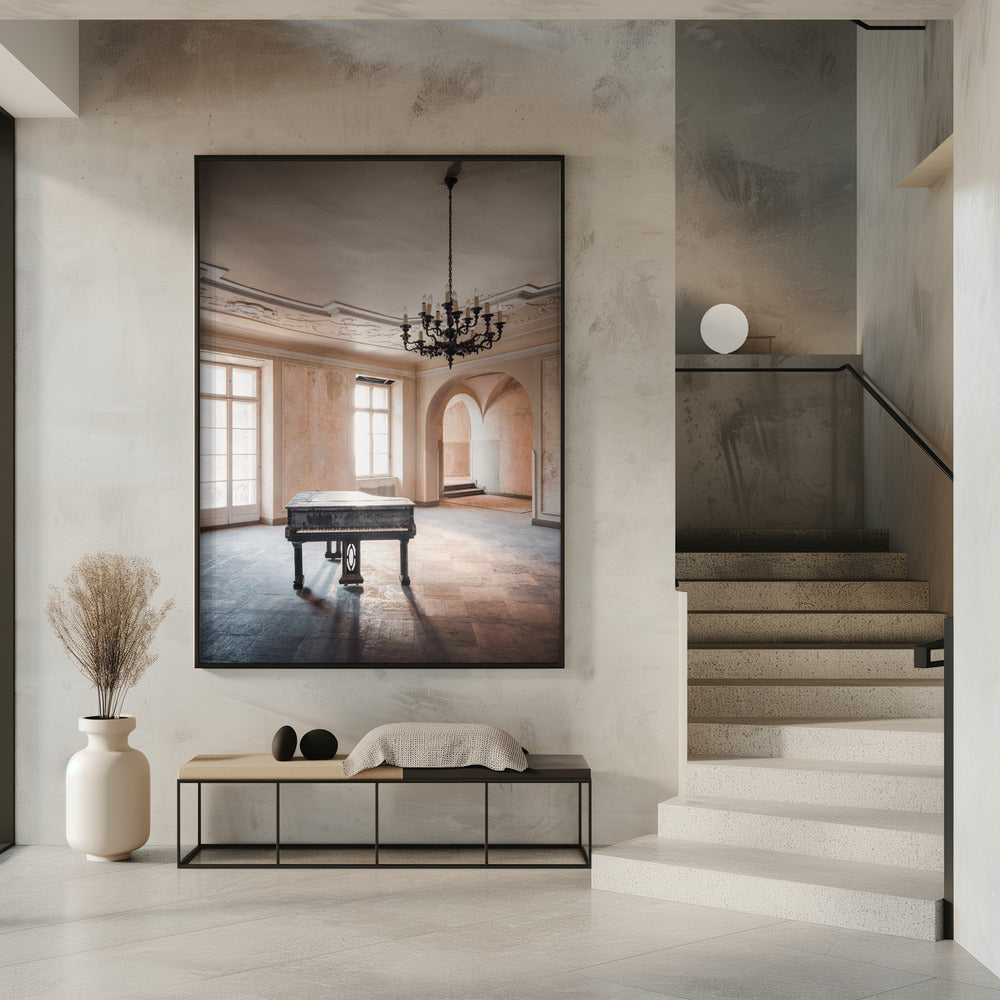 Piano in een verlaten kasteel | Poster