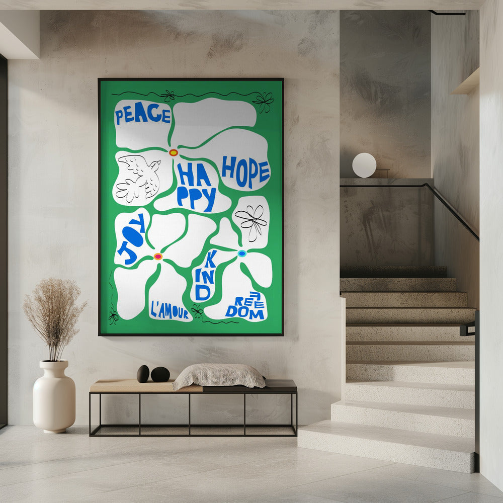 Bloem van de Tijd - Groen | Poster
