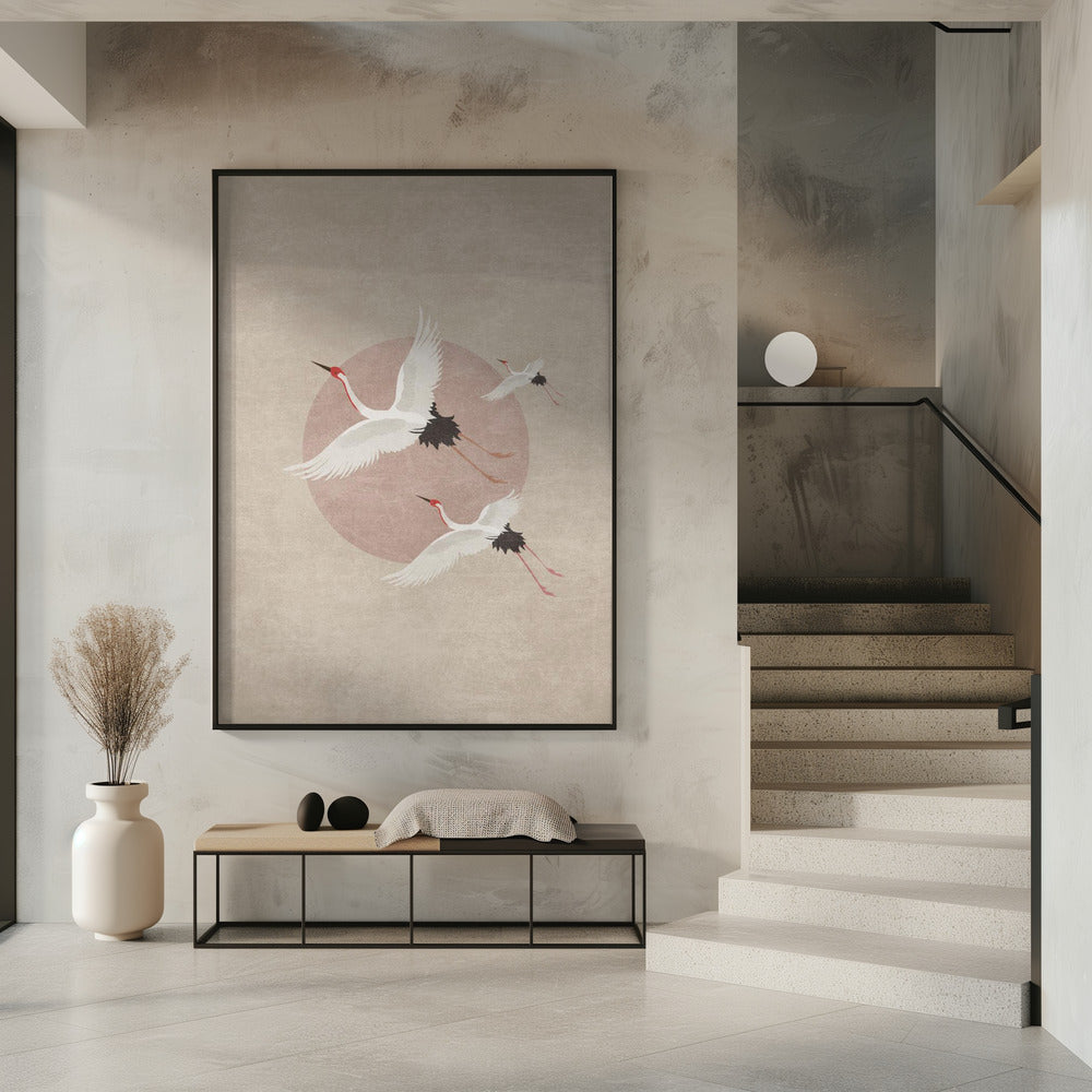Cranes in Flight | Poster