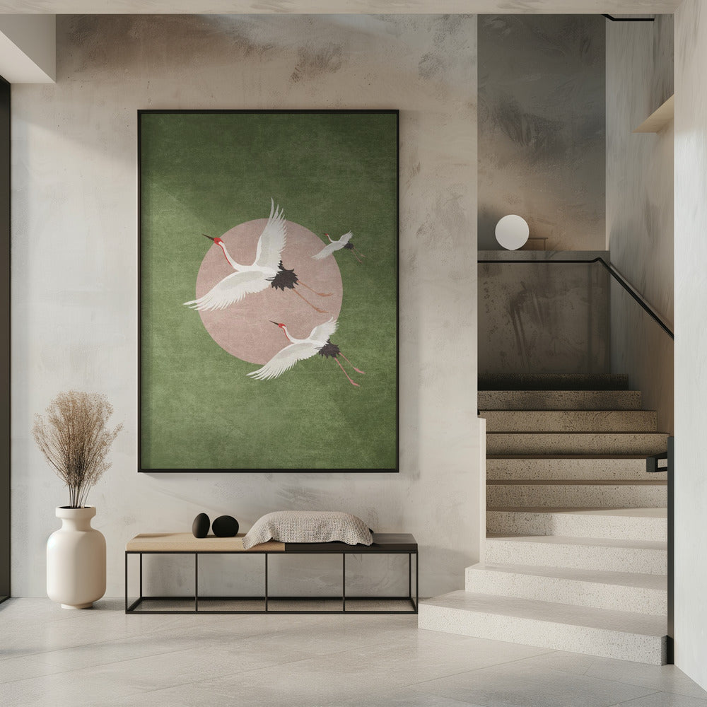 Kranen in vlucht | Poster