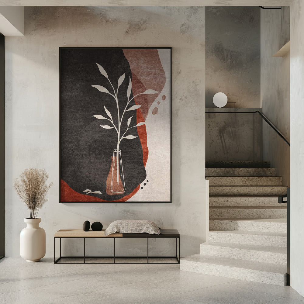Vase and Leaves | Poster