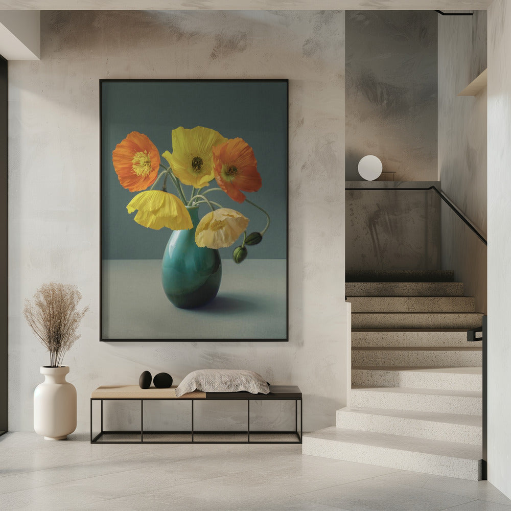 Stilleven met IJslandse klaprozen | Poster