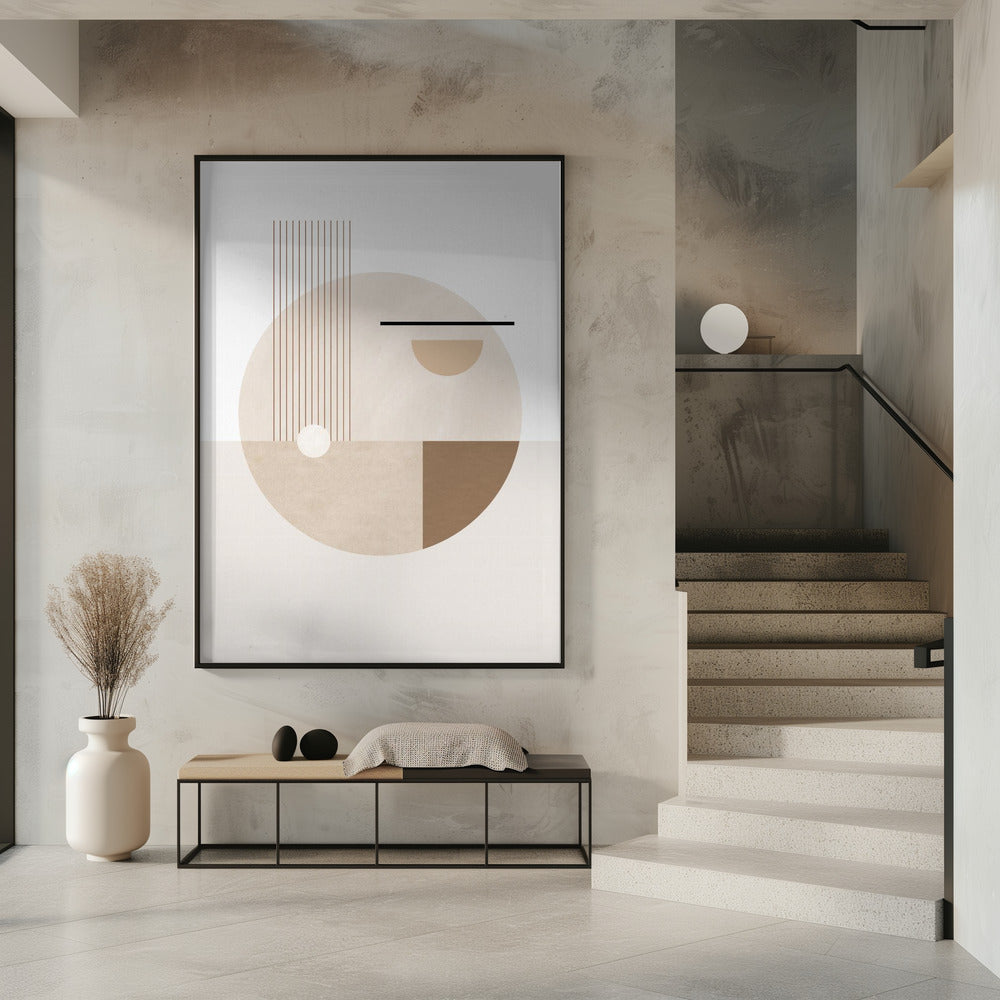 Neutrale halve cirkels poster | Poster